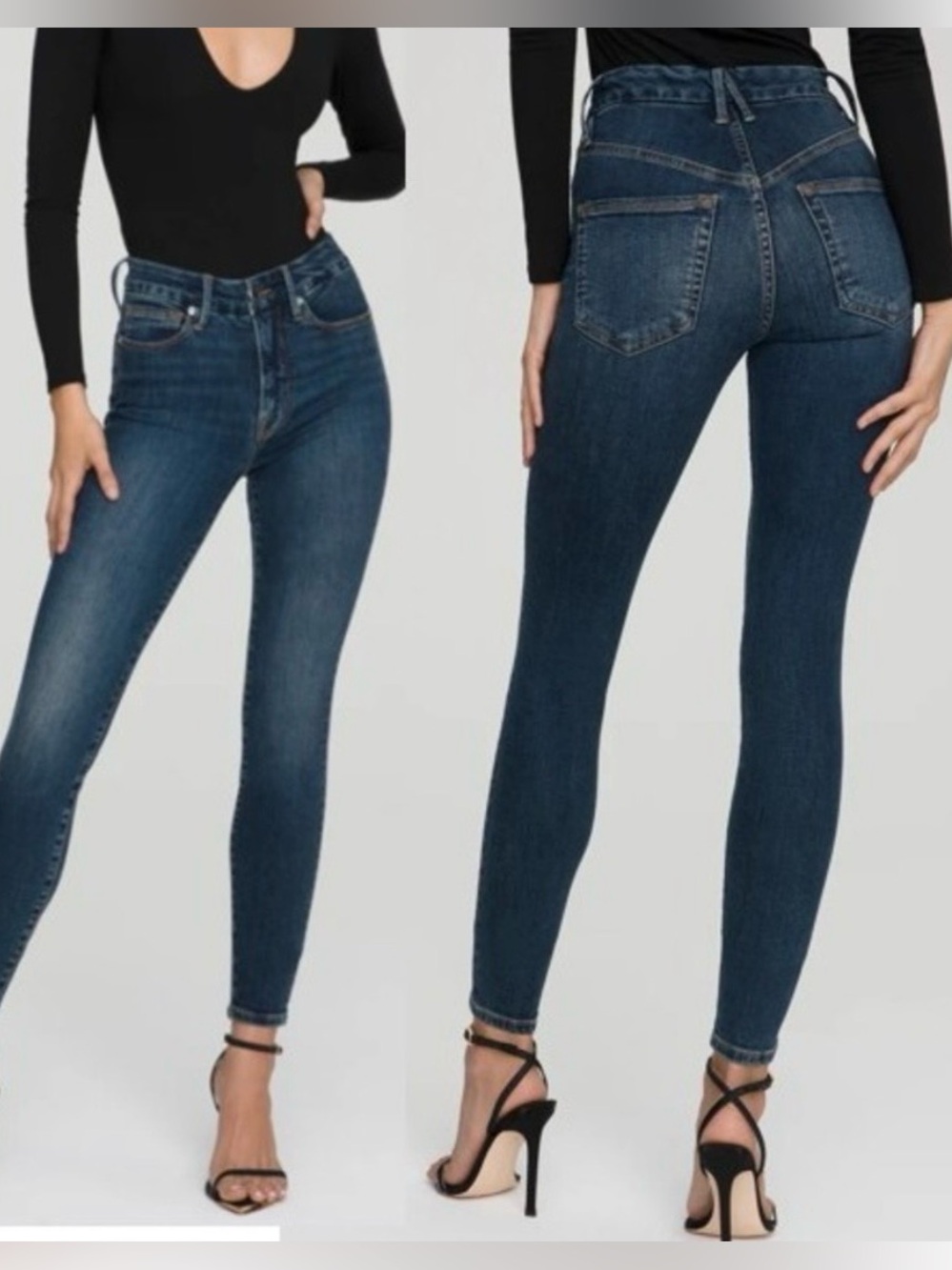 Good American Good Legs Deep Indigo High-Rise Skinny Jeans